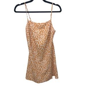 Princess Polly Mustard Yellow and White Floral Kade Basin Mini Dress - Size 2